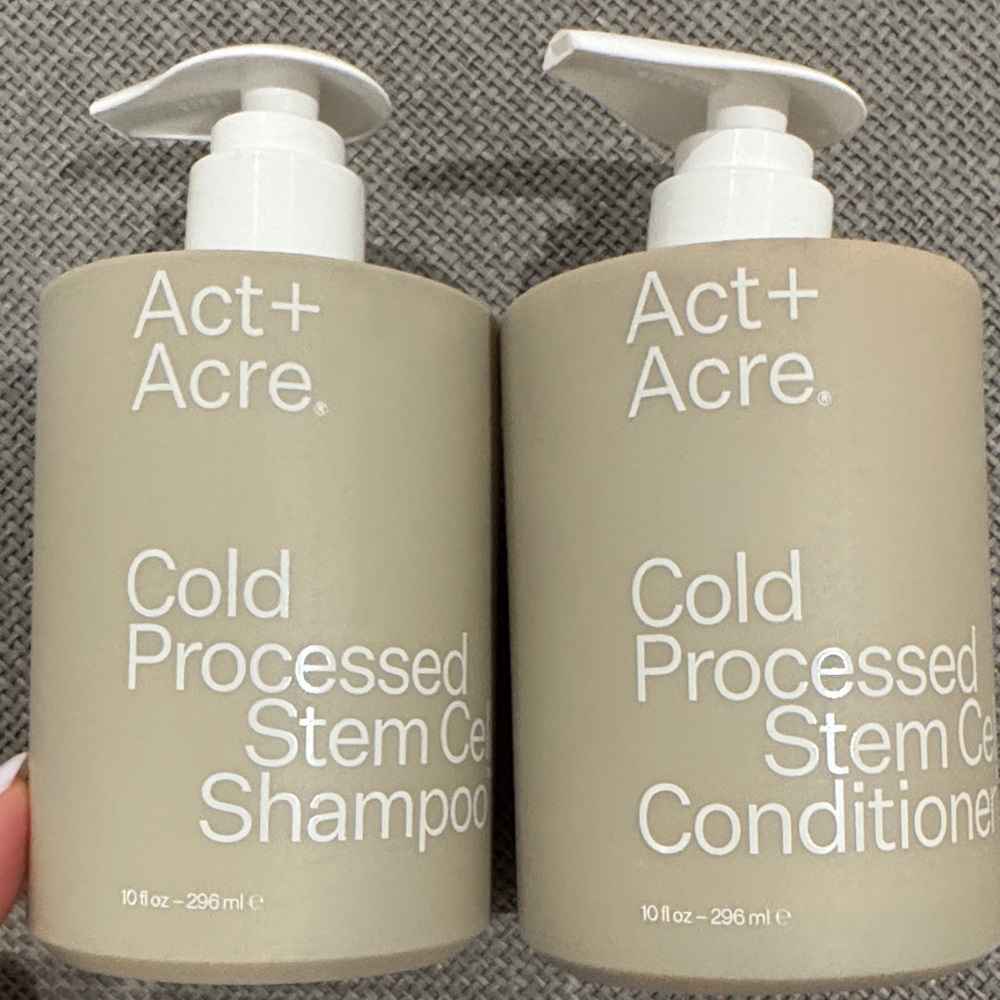 ACT+ ACRE Cold Processed Stem Cell Shampoo & Conditioner BUNDLE 296ml THINNING